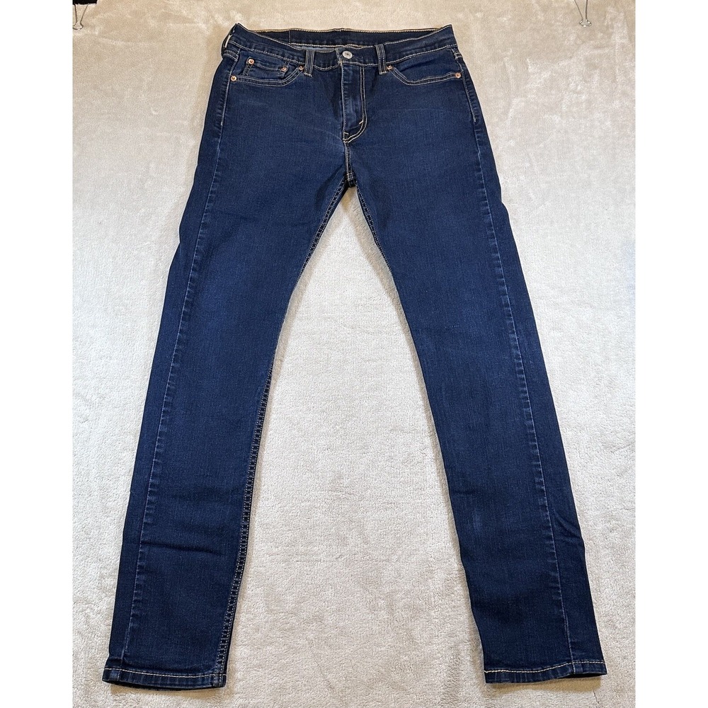 Levis Jeans Mens 30x29* Blue 510 Slim Straight American Dark Wash Stretch Denim